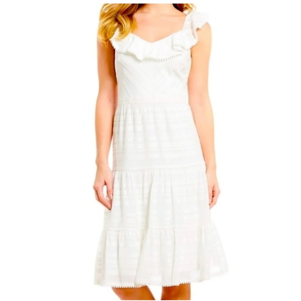 White Antonio Melani Midi Dress Size 6